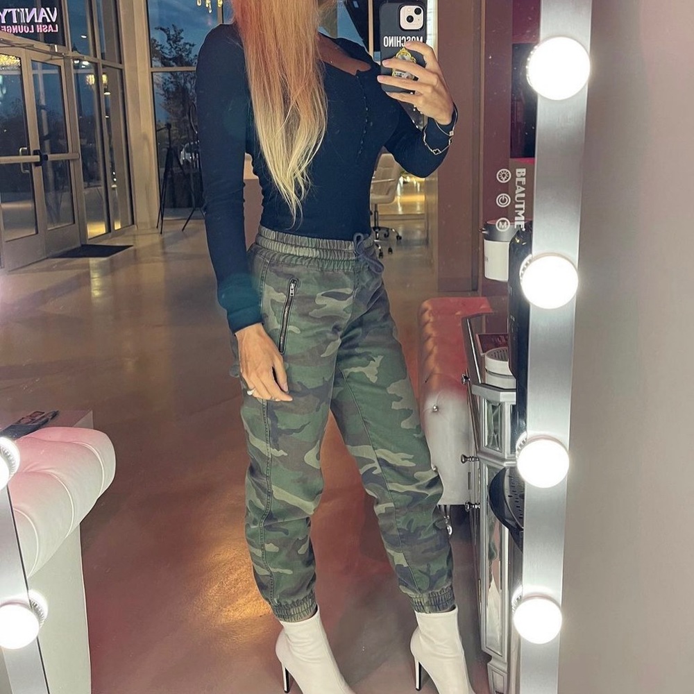 TNA camo pants from Aritzia